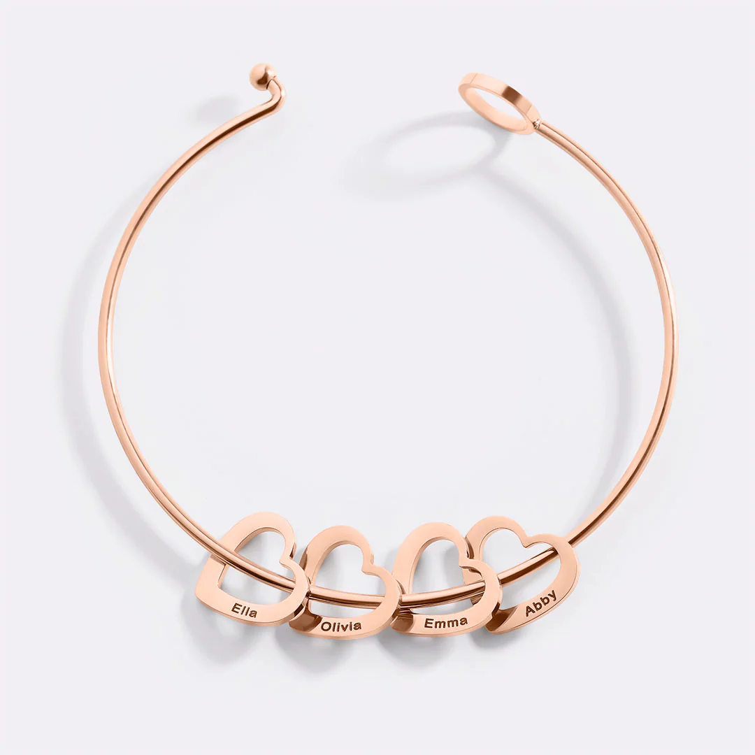 Personalized Hearts Love Bracelet