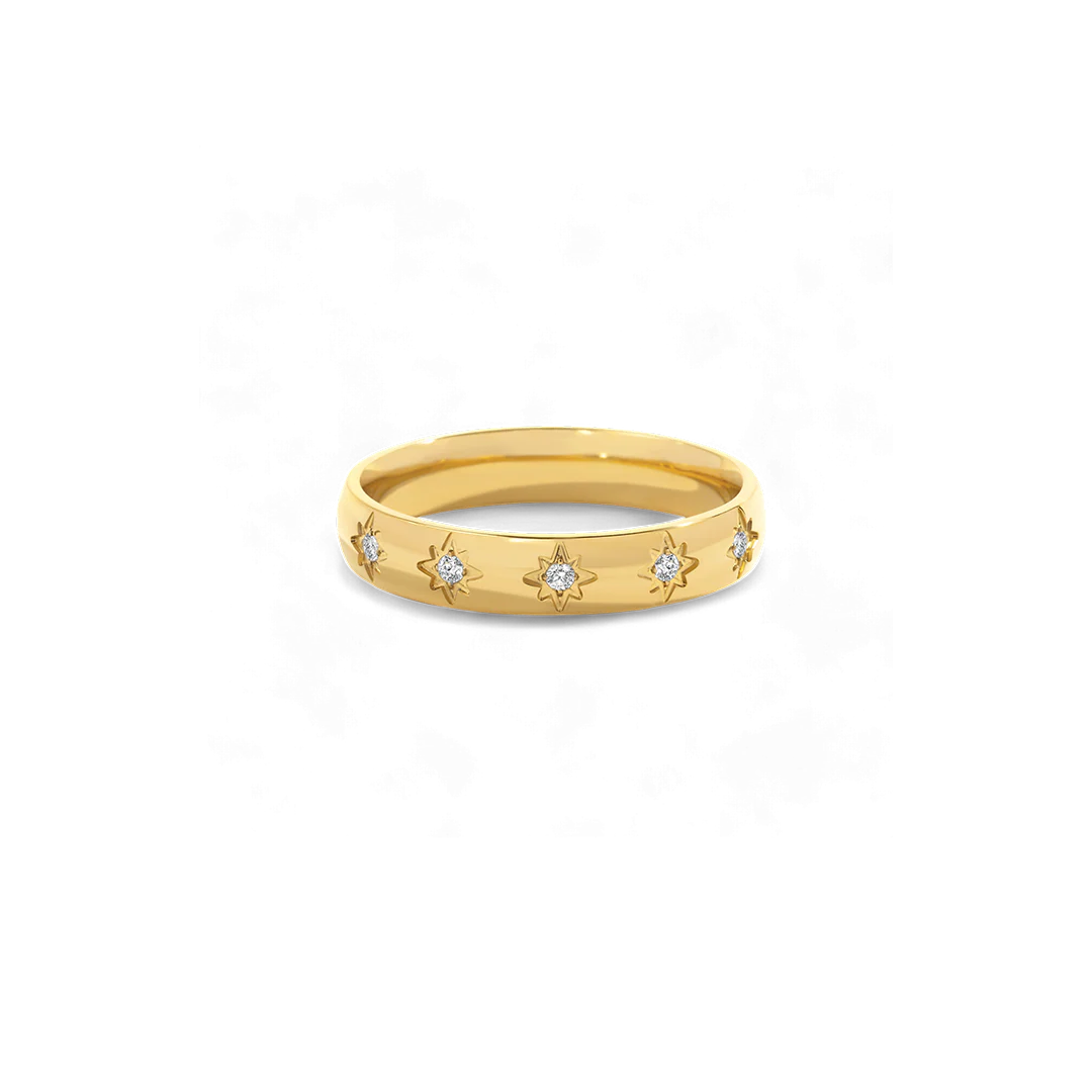 Star Set Stacking Ring