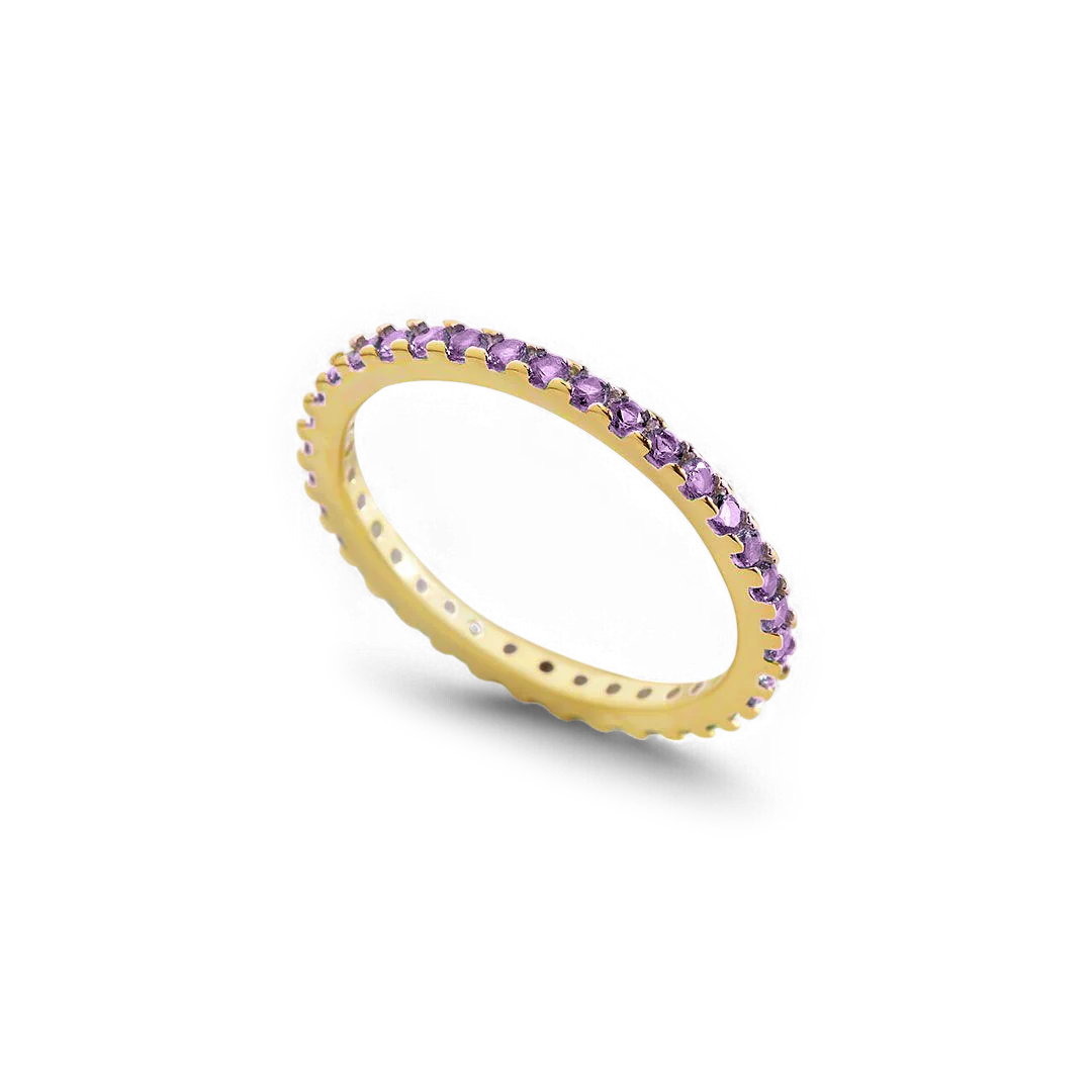June Birthstone Eternity Stacking Ring
