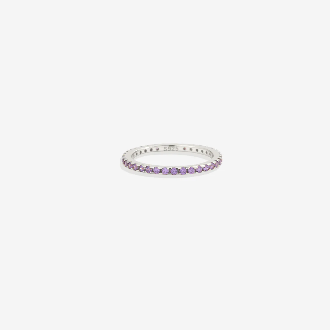June Birthstone Eternity Stacking Ring