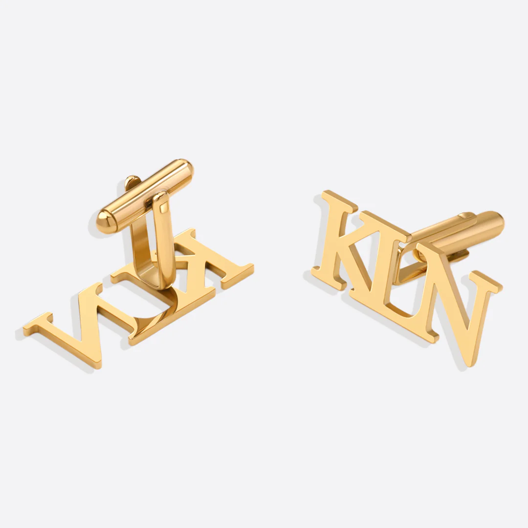 Monogrammed Cufflinks with Initials