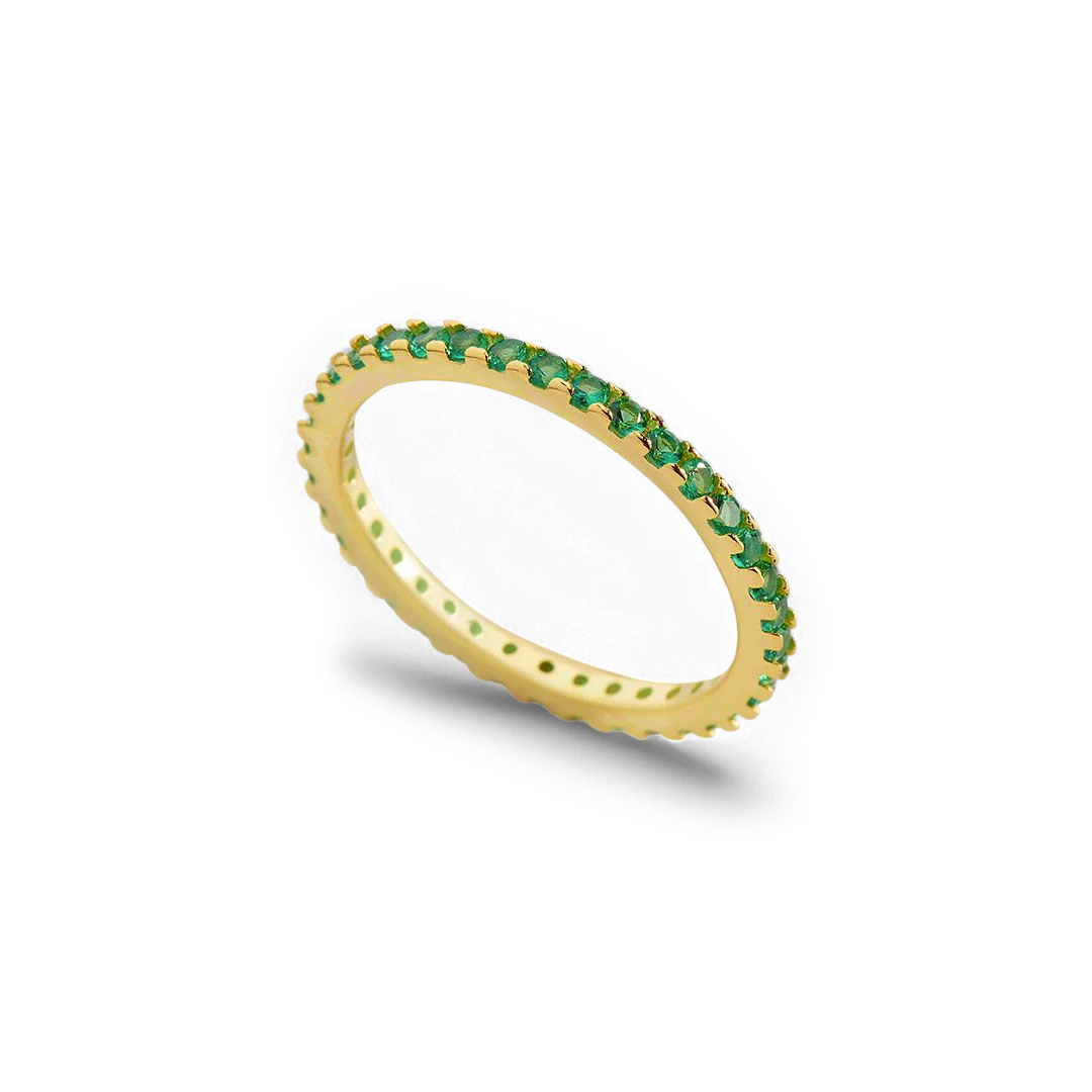 May Birthstone Eternity Stacking Ring