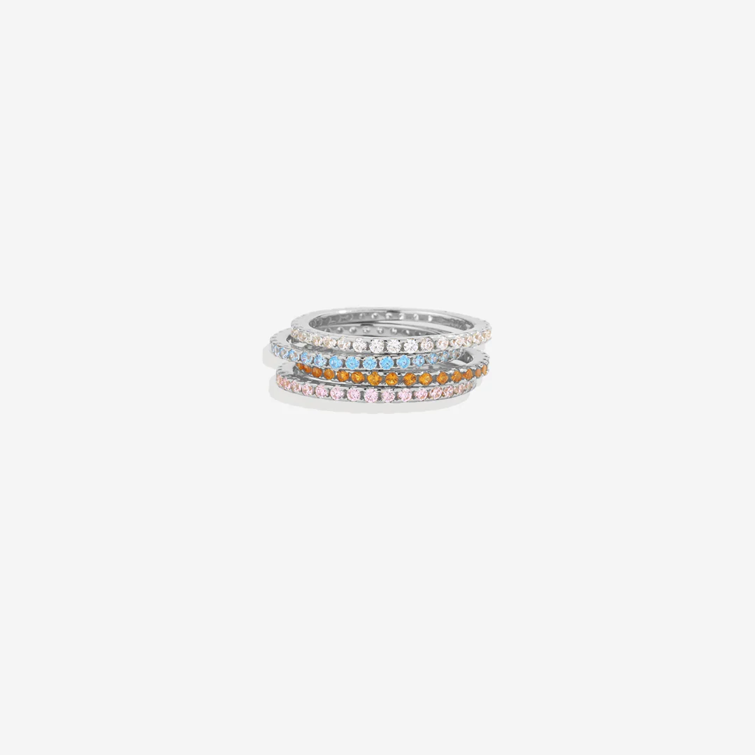 July Birthstone Eternity Stacking Ring