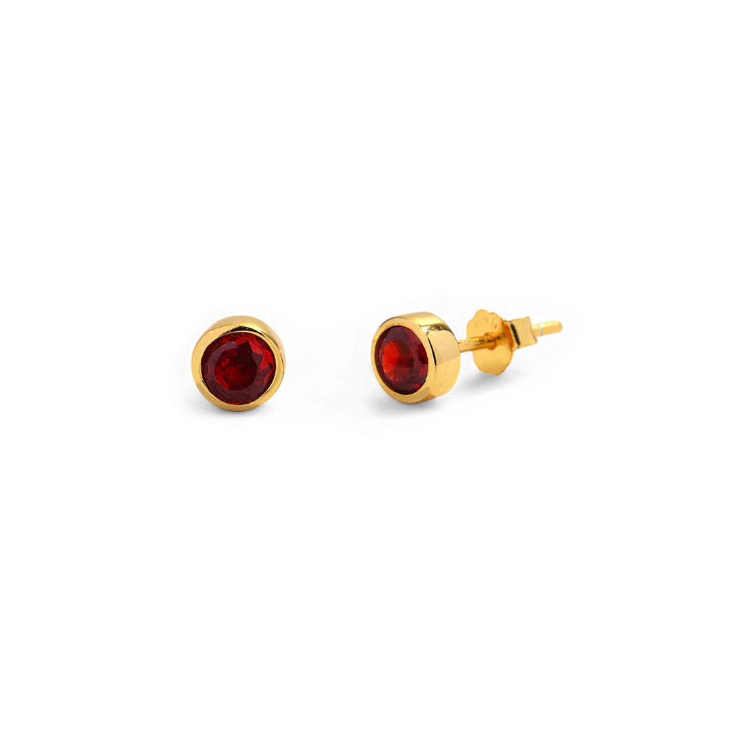 Birthstone Bezel Studs