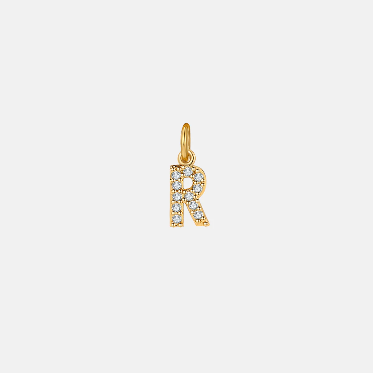 Dainty Pave Initial Charm