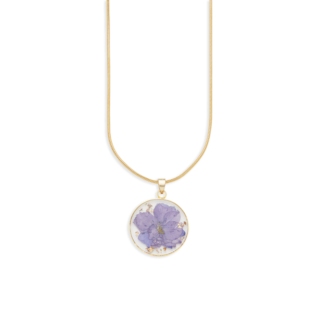 Pressed Birth Flower Necklace