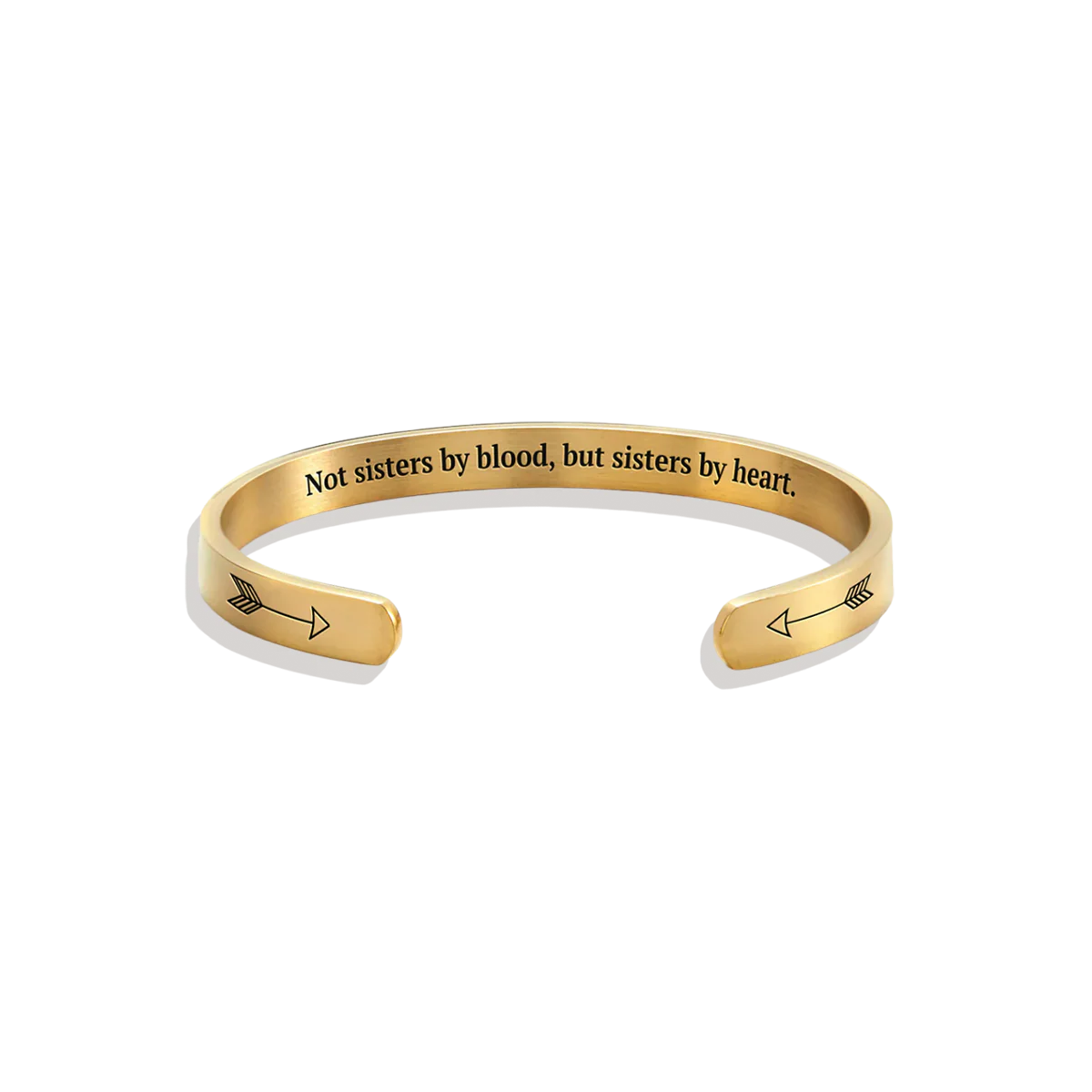 Not Sisters By Blood But Sisters By Heart Personalizable Cuff Bracelet
