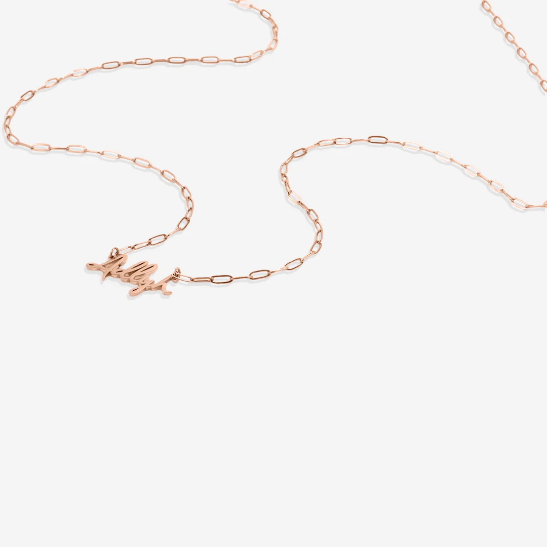 Fairy Name Necklace with Box Chain