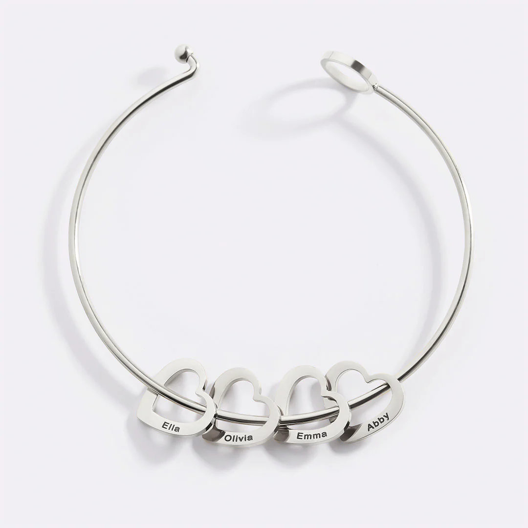 Personalized Hearts Love Bracelet