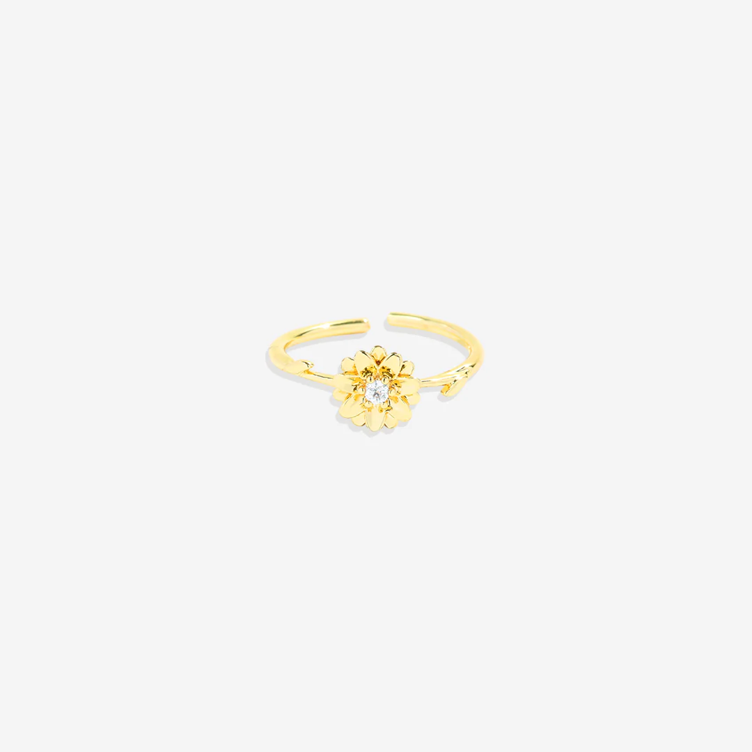 Dainty Gold Birth Flower Ring