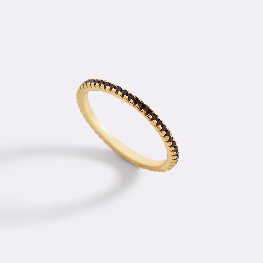 Black Diamond Eternity Stacking Ring