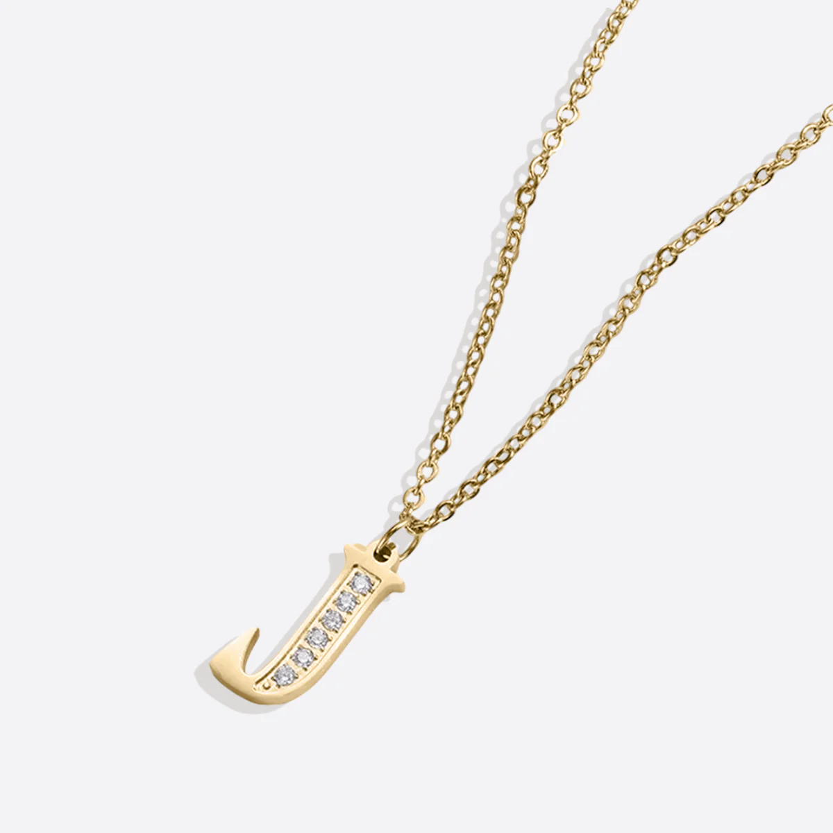 Crystal Accent Letter Satellite Necklace