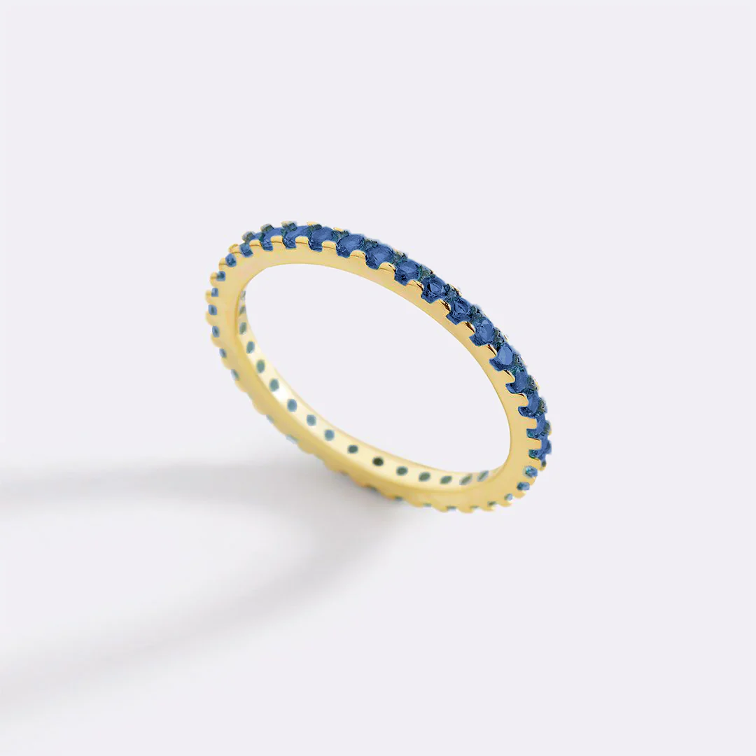 September Birthstone Eternity Stacking Ring