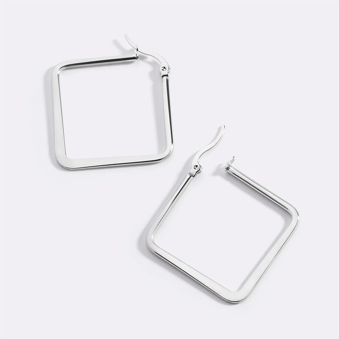 Geometric Girl Boss Hoop Earrings