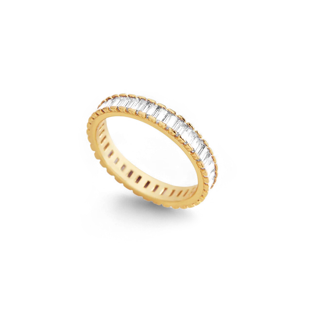 Baguette Birthstone Eternity Band