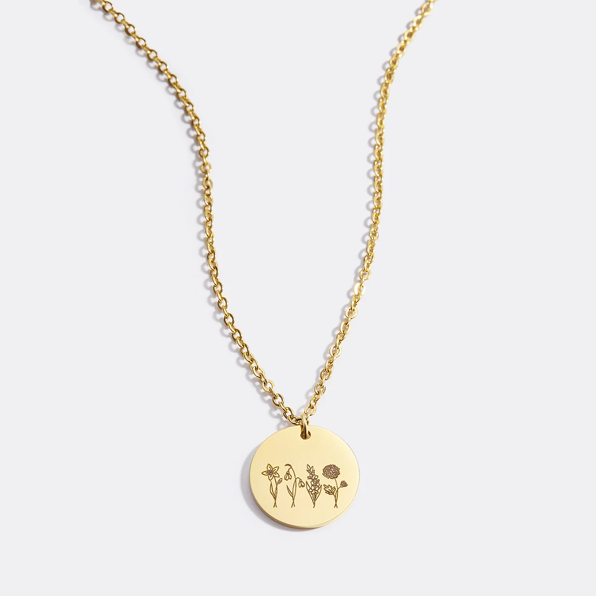 Birth Flower Bouquet Necklace