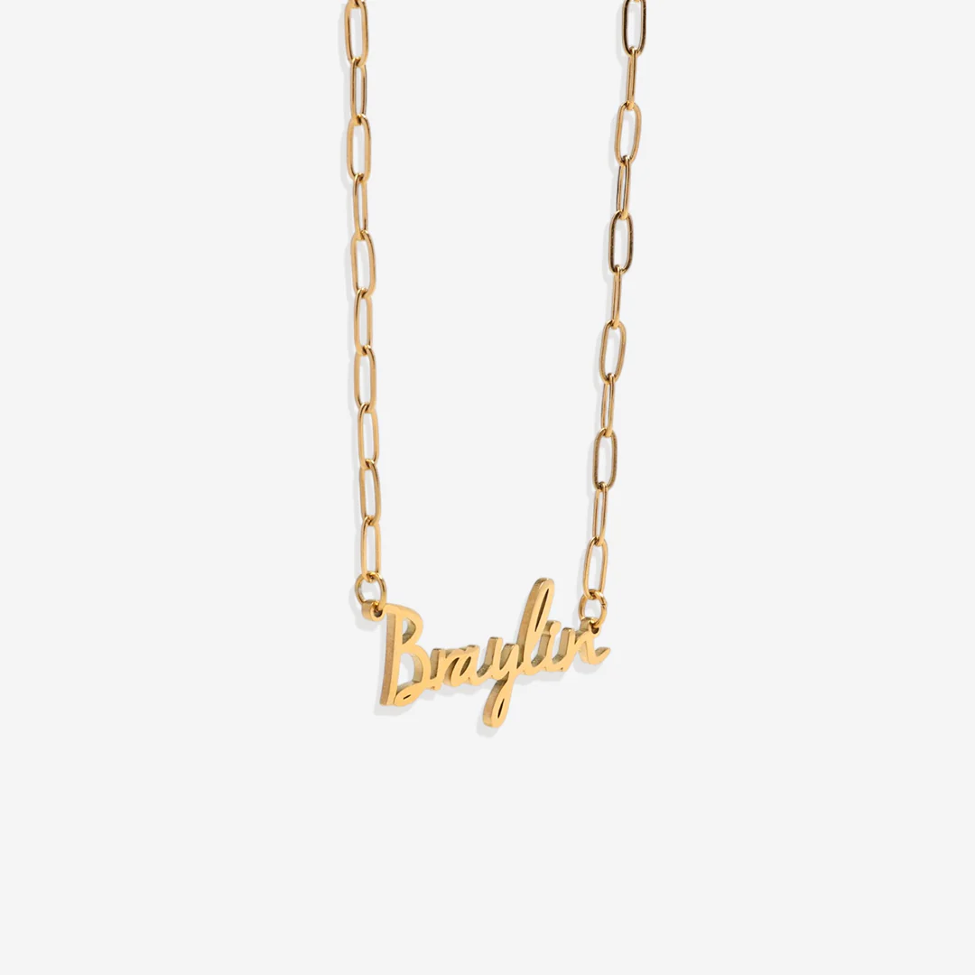 Fairy Name Necklace with Box Chain