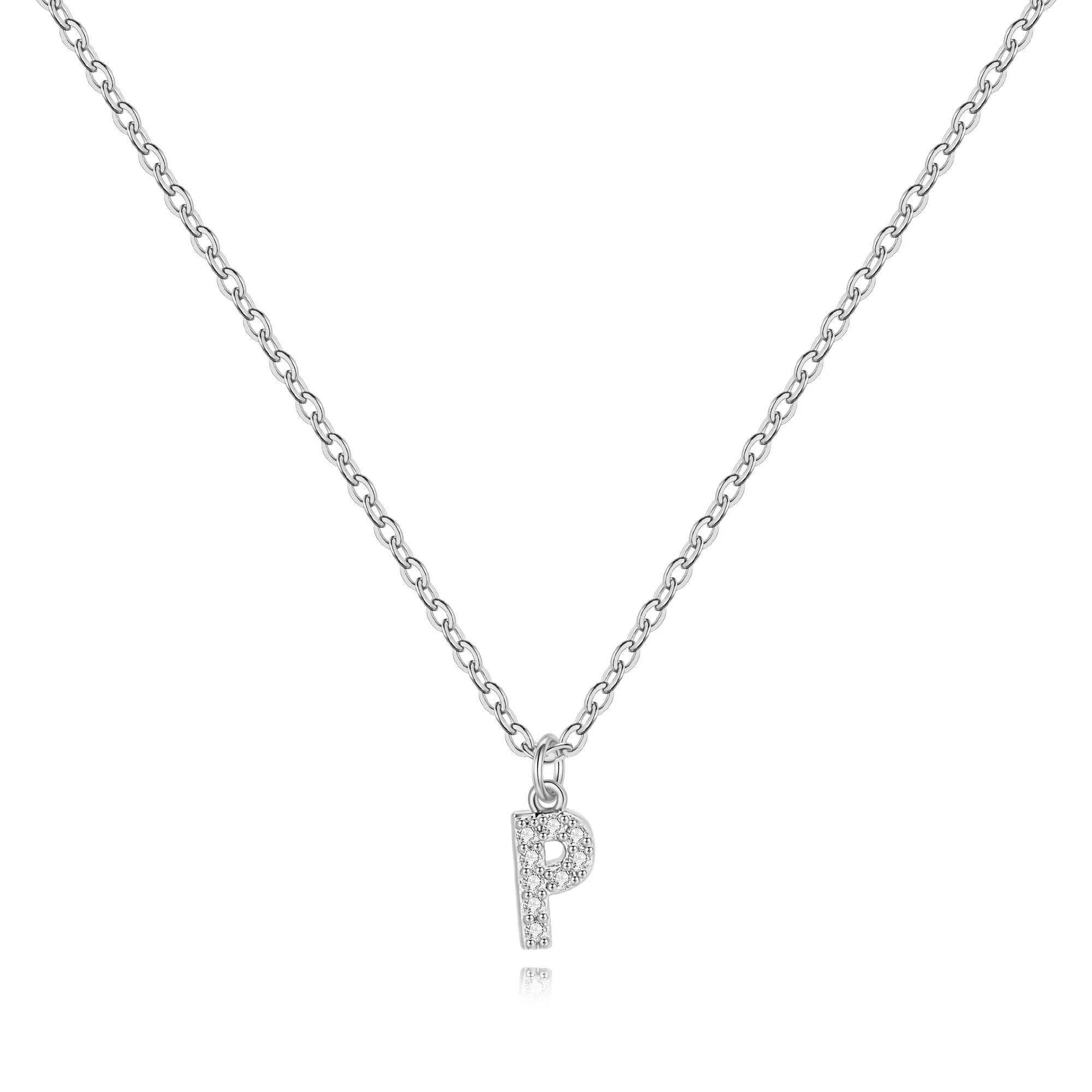 Pavé Uppercase Initial Necklace