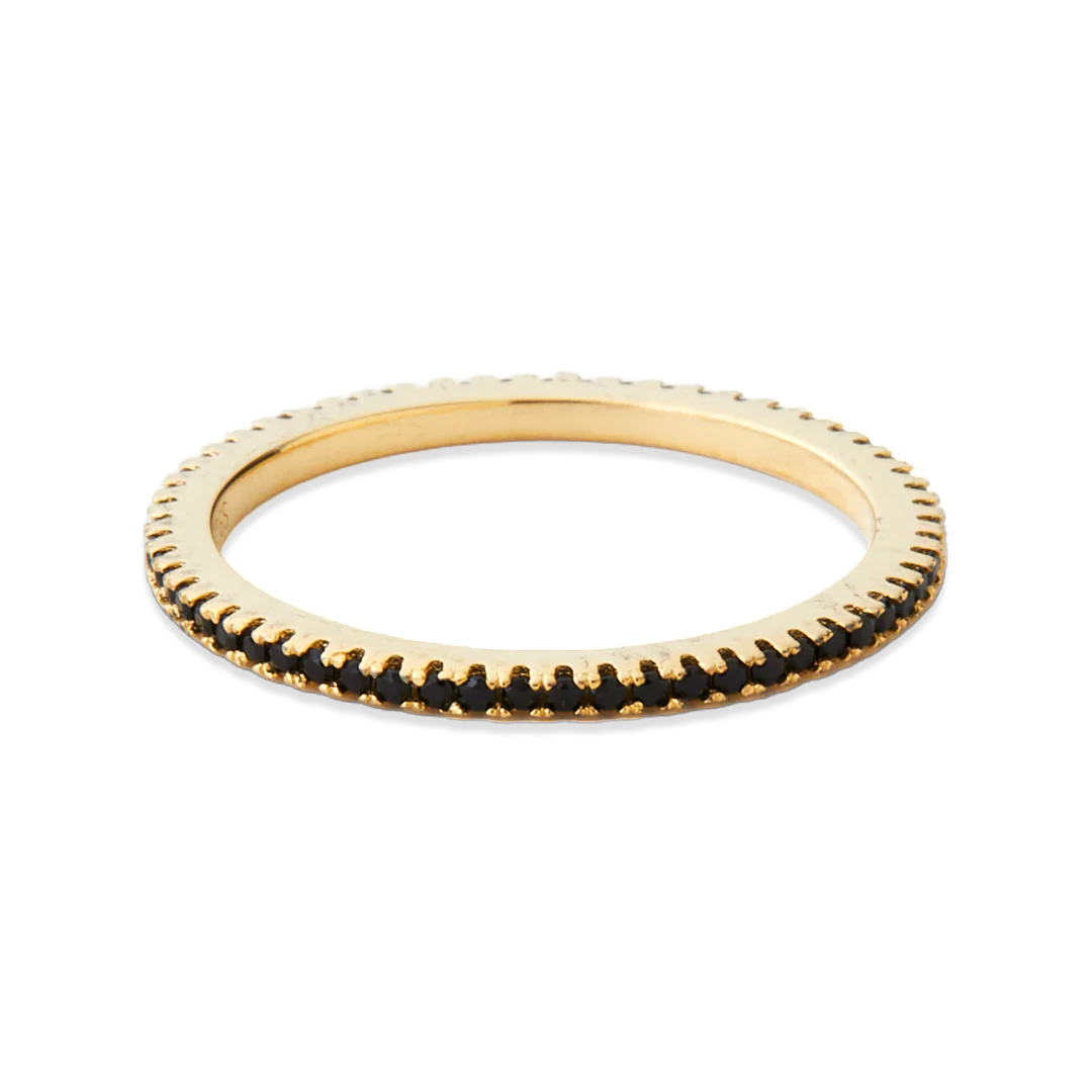 Black Diamond Eternity Stacking Ring