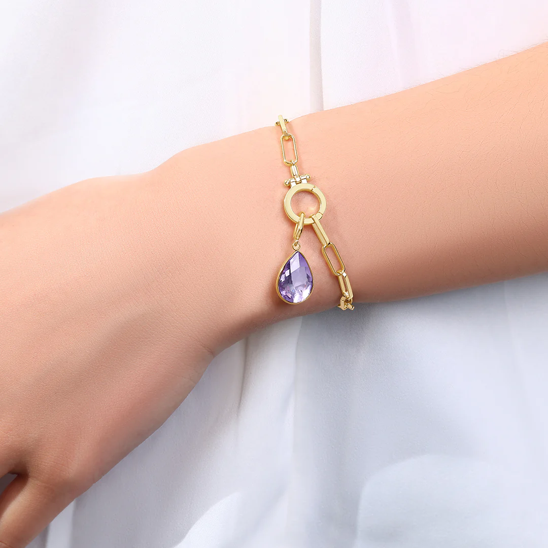 Teardrop Birthstone Charm