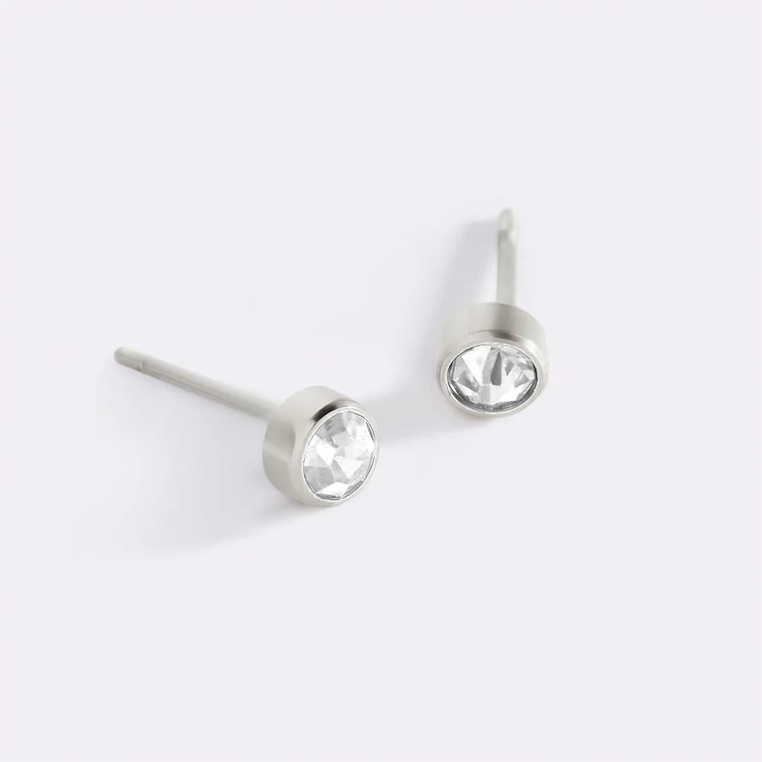 Birthstone Bezel Studs