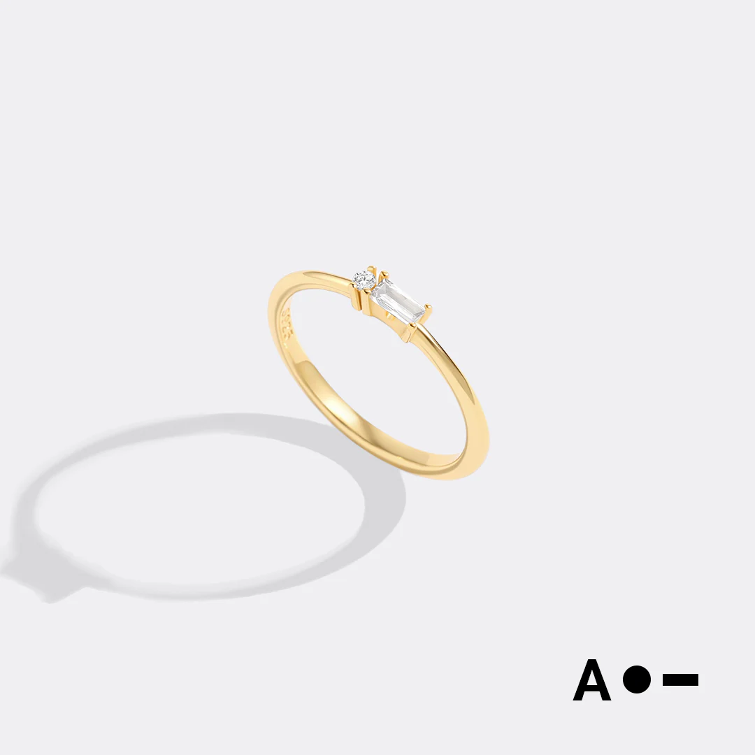 Dainty Personalized Morse Code Ring Size 12