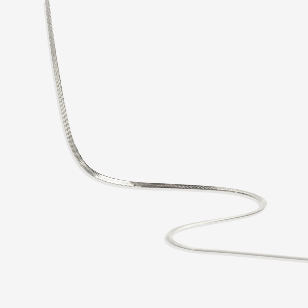 Dainty Herringbone Chain Necklace