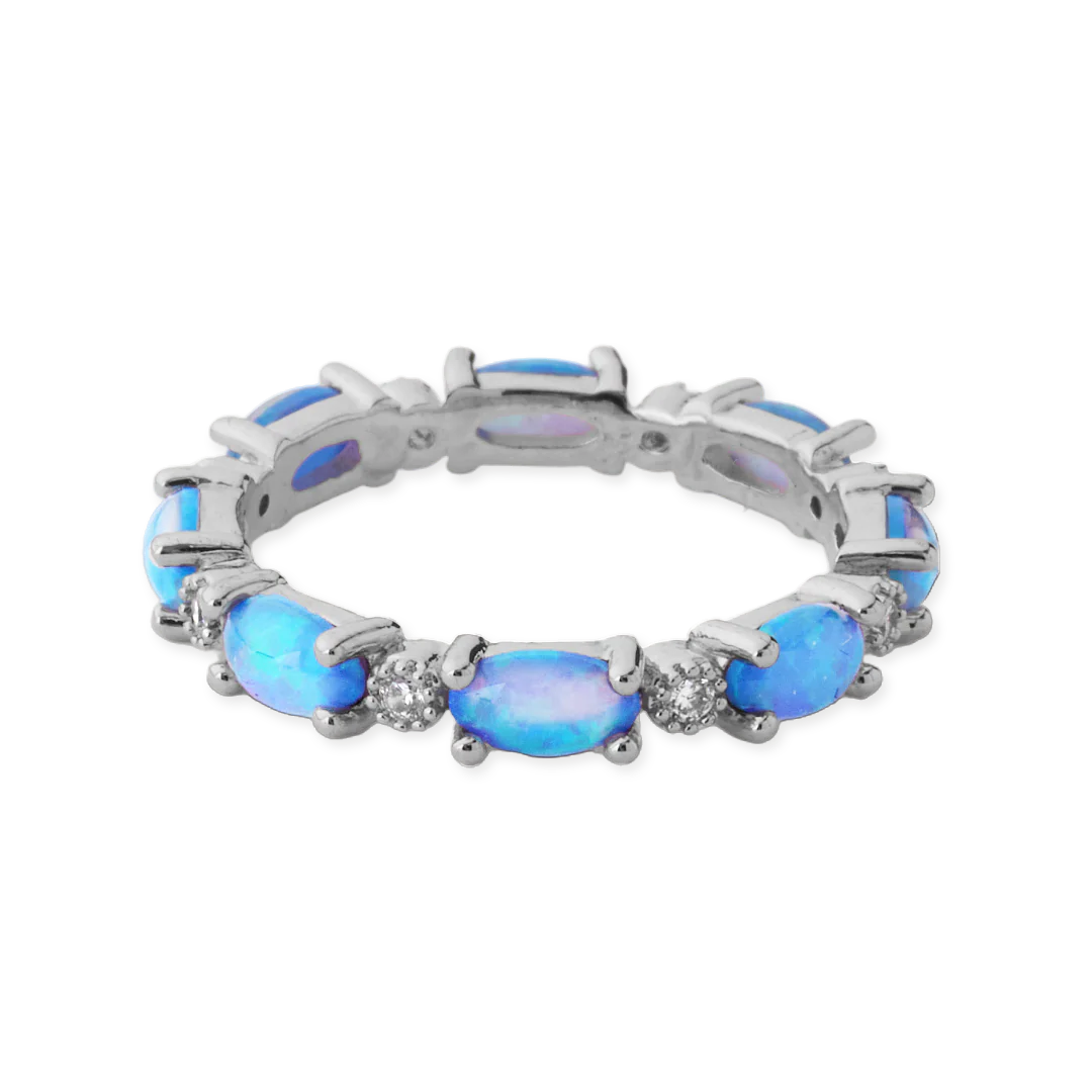 Eternity Fire Opal Ring