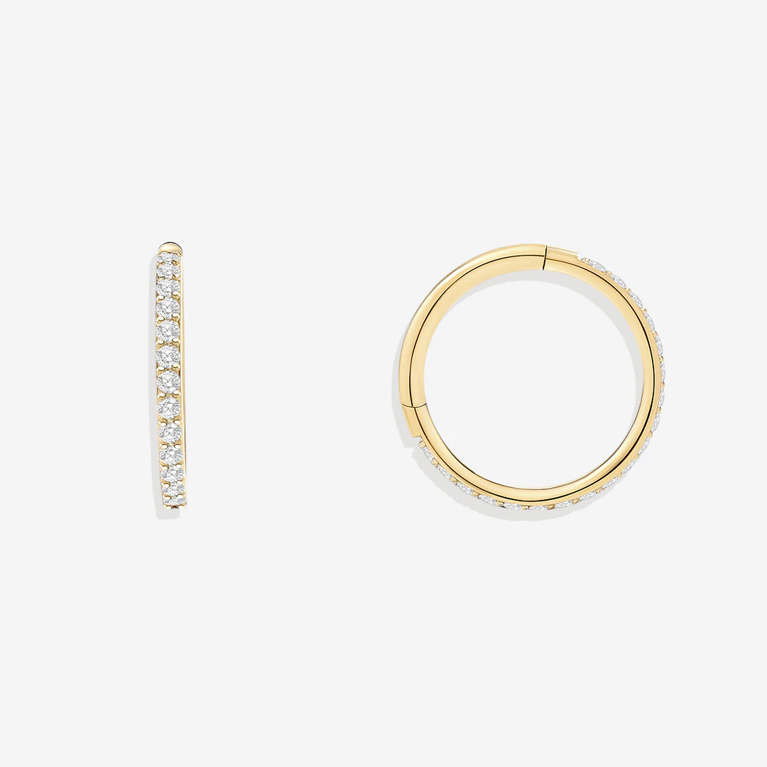 Eternity Crystal Cartilage Hoop Earrings | 16g