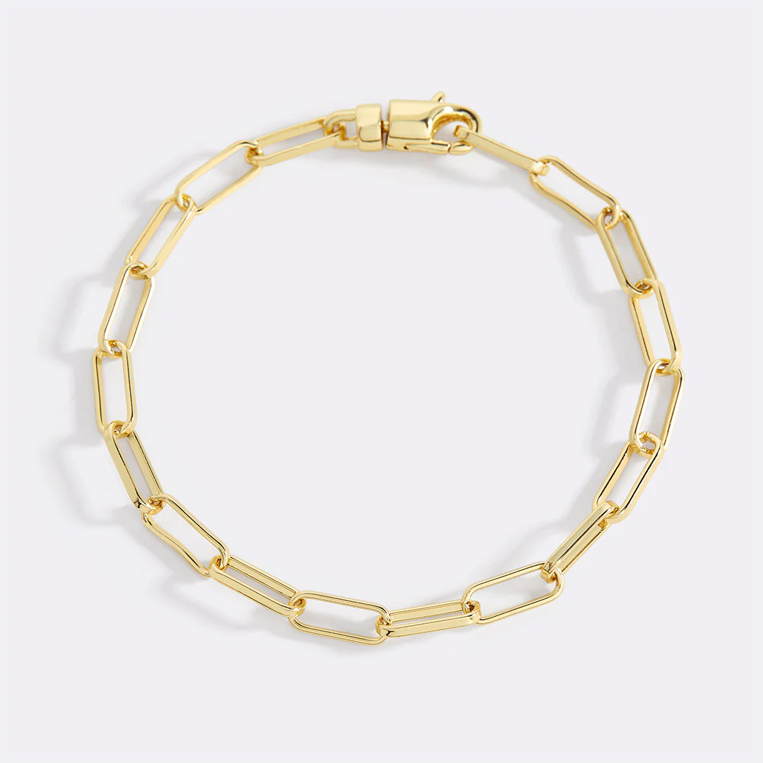 Open Link Paperclip Chain Bracelet