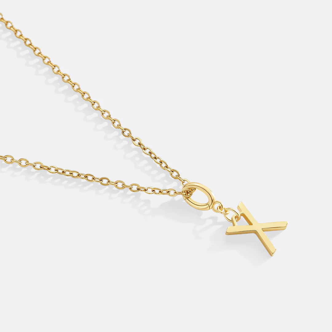 Minimalist Initial Charm Necklace