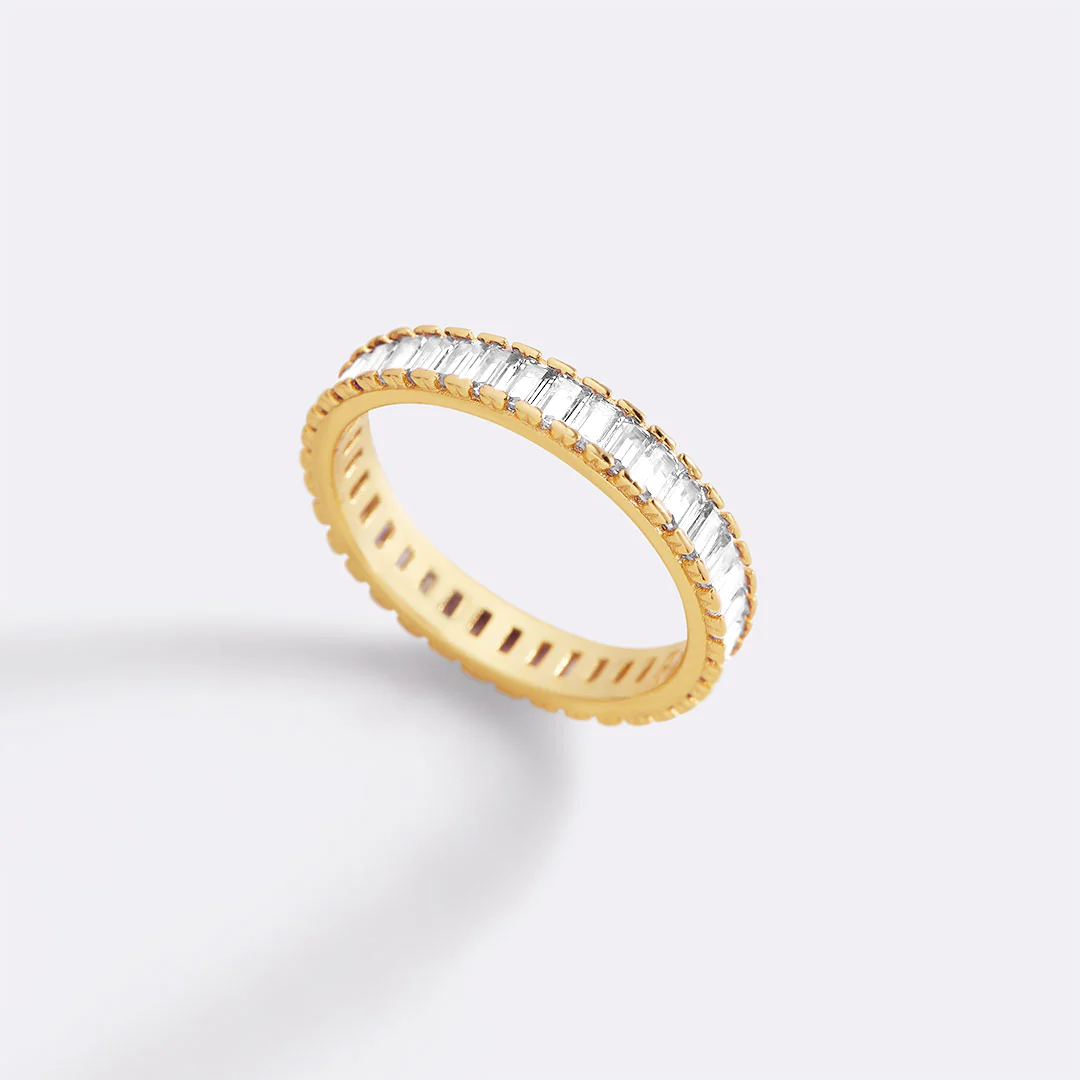 Baguette Birthstone Eternity Band