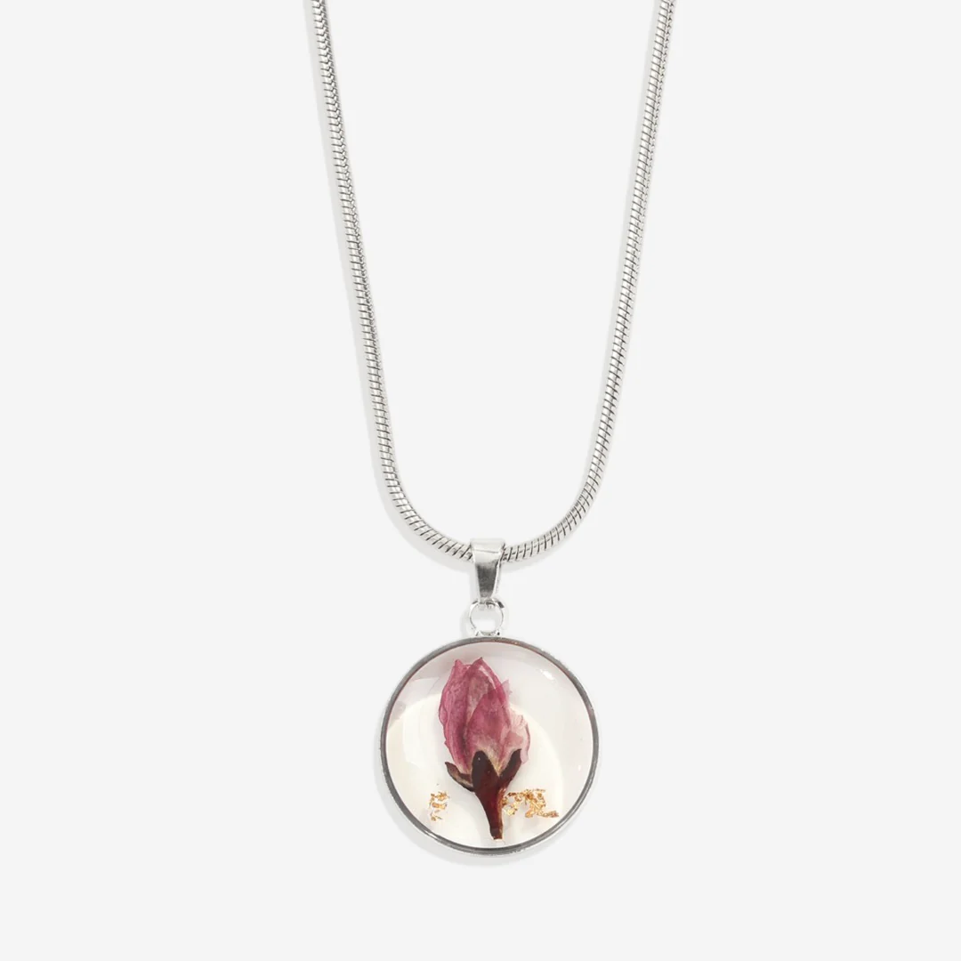 Pressed Birth Flower Necklace