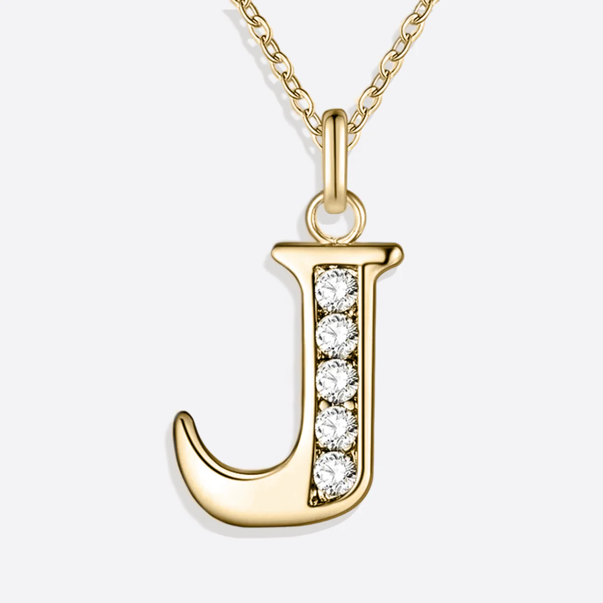 Crystal Accent Letter Satellite Necklace