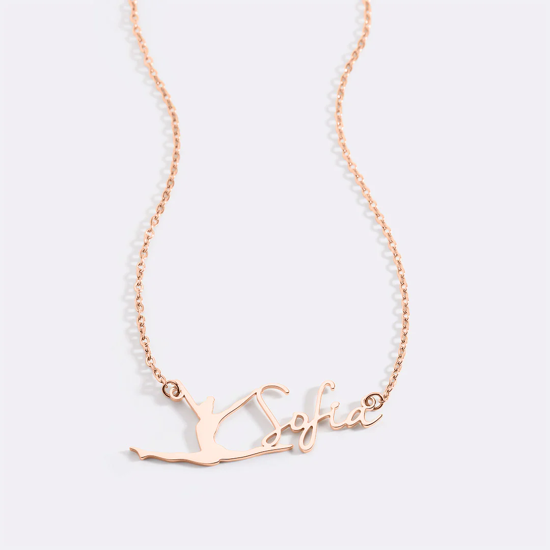Custom Gymnast Name Pendant