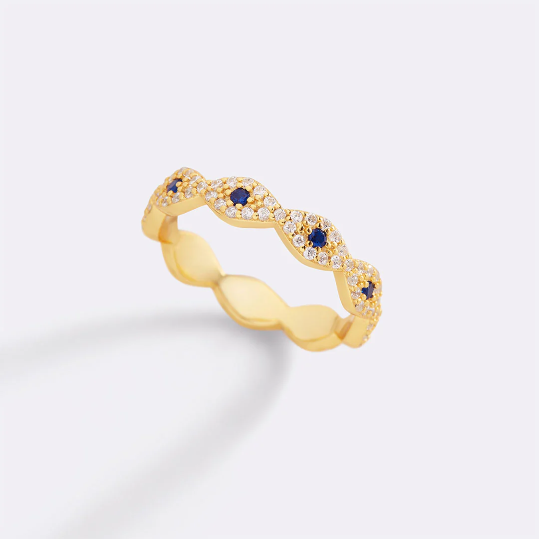 Pave Evil Eye Ring
