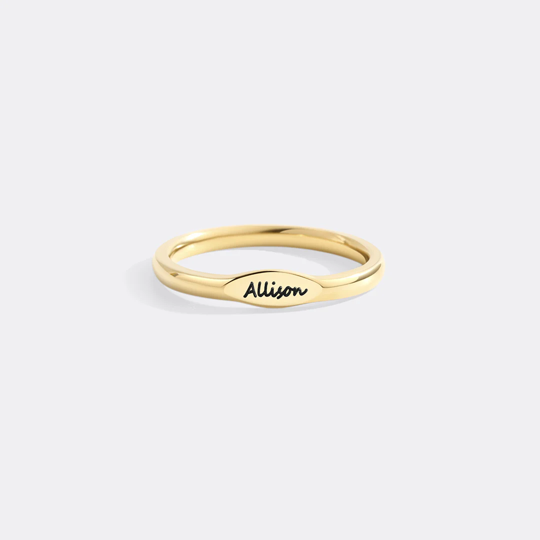 Skinny Name Ring
