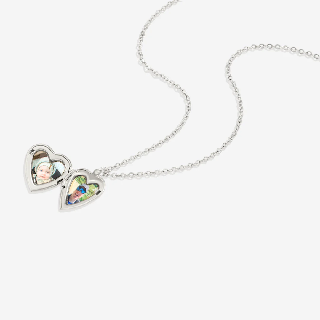 Personalized Heart Locket Necklace