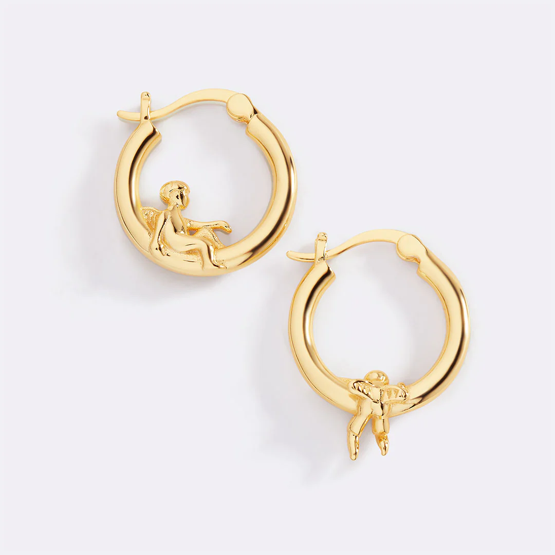 Cherub Gold Hoops