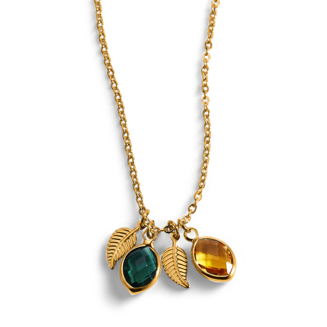 Family Birthstone Cluster Necklace