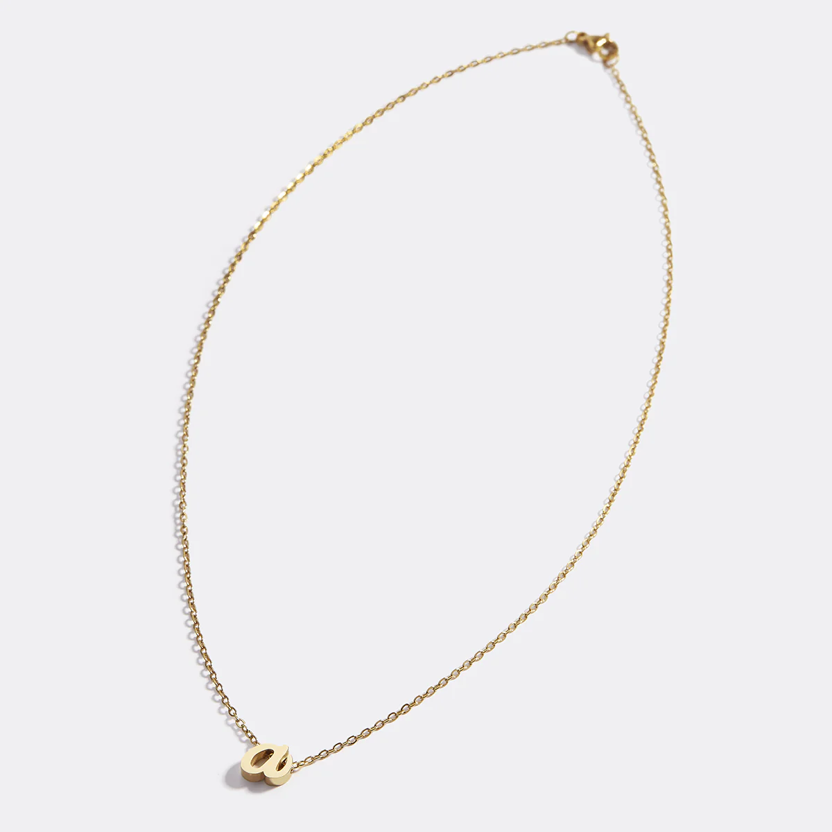 Tiny Script Initial Necklace