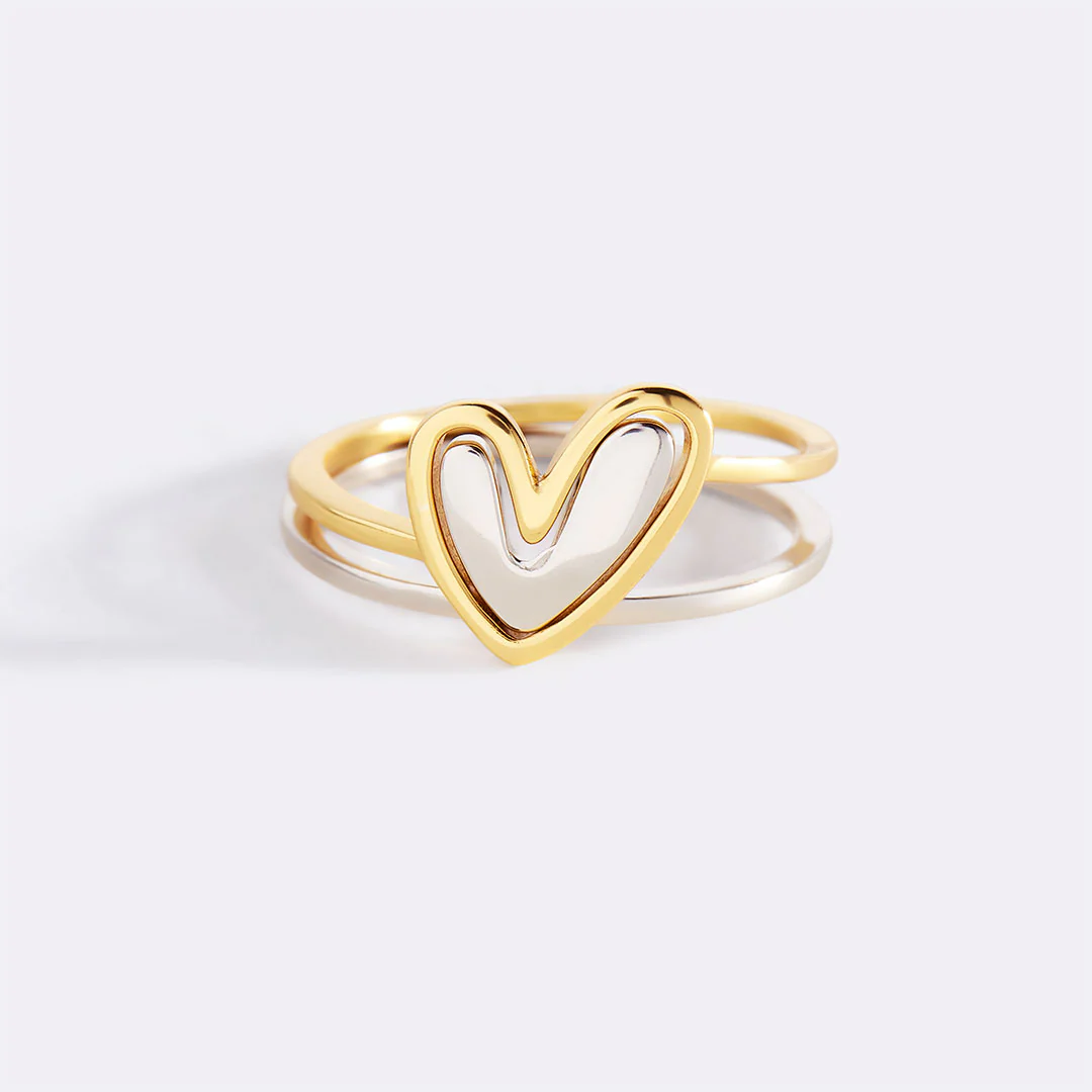 Self Love Layered Heart Ring