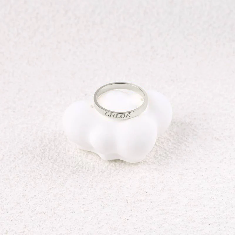 Dainty Personalized 2mm Stacking Ring