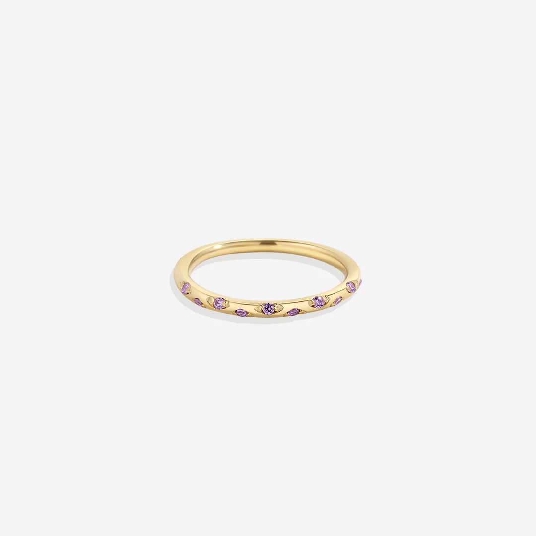Dainty Constellation Birthstone Ring