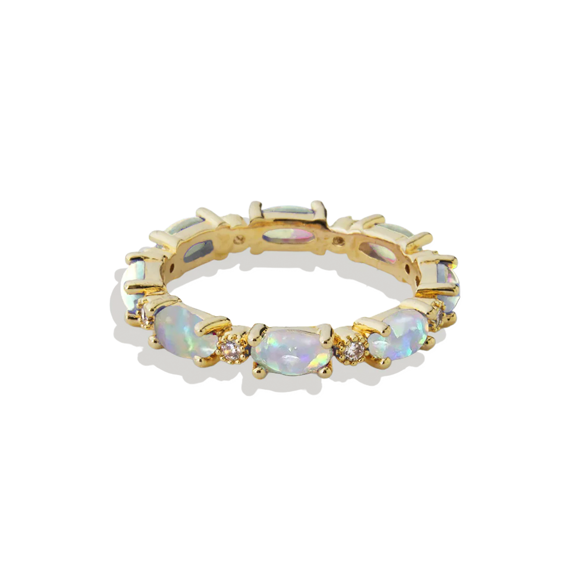 Eternity Fire Opal Ring