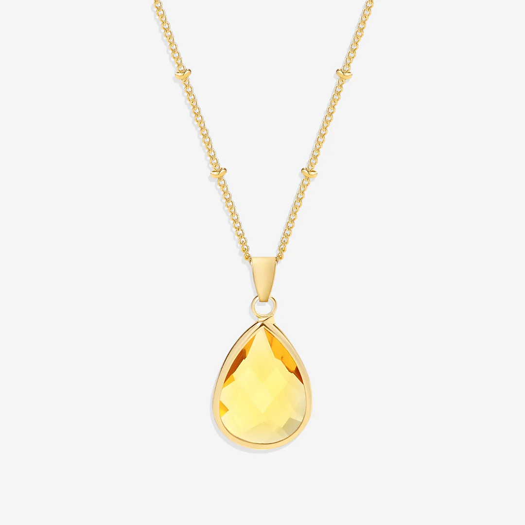 Birthstone Drop Pendant Necklace