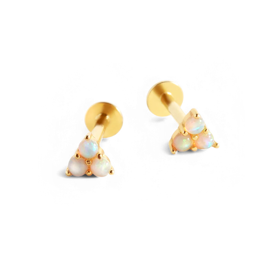 Opal Trio Sleeper Stud Earrings | 18g