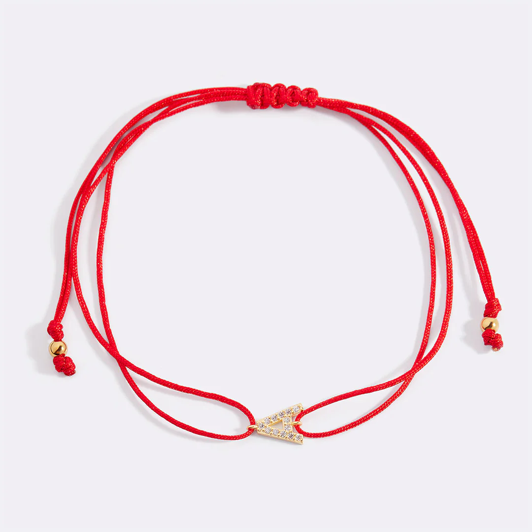 Initial String Adjustable Bracelet
