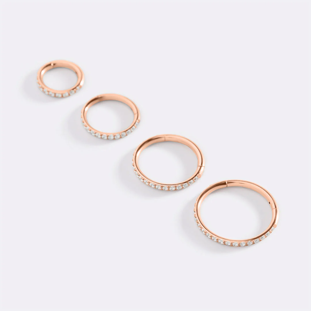 Eternity Crystal Cartilage Hoop Earrings | 16g
