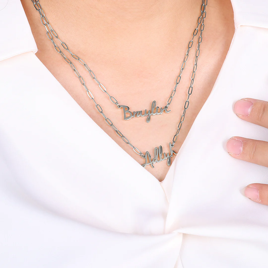 Fairy Name Necklace with Box Chain